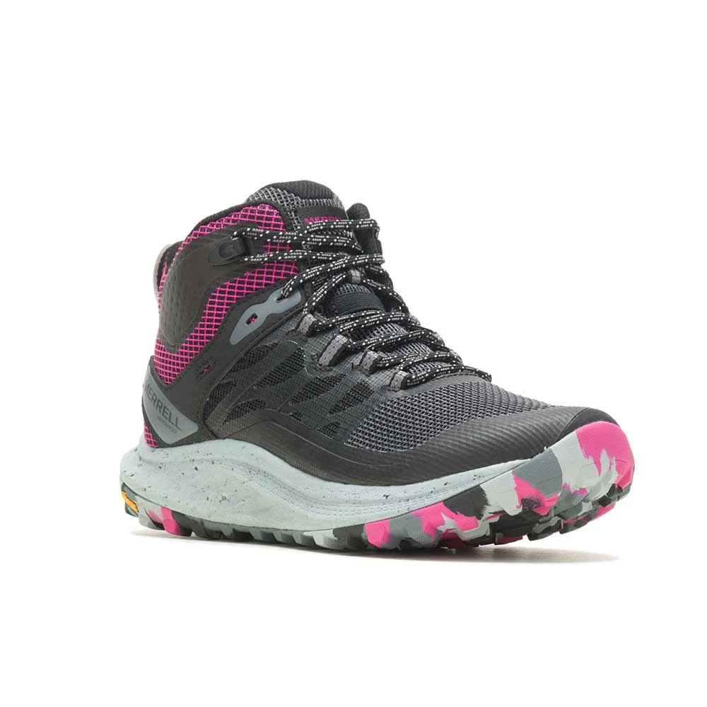 Merrell Women's Antora 3 Mid Waterproof Boot - Black/Fuchsia - Regular (B) 8 Merrell Women's Antora 3 Mid Waterproof Boot - Black/Fuchsia - Regular (B) - Image 6