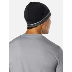 Nathan HyperNight Reflective Beanie - Black/Geo Print -Sports Clothing Sale Store NS10400 00180 HyperNightReflectiveBeanie onBody 5 720x c96edc1c f8d3 4f7e 85ef 755f03847fb8