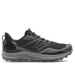 Saucony Women's Peregrine 12 Trail Running Shoe - Black/Charcoal - Regular (B)