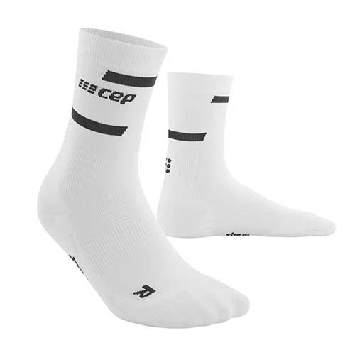 CEP Men's The Run Compression Mid Cut Socks 4.0 - White 3 CEP Men's The Run Compression Mid Cut Socks 4.0 - White
