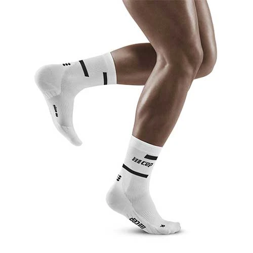 CEP Men's The Run Compression Mid Cut Socks 4.0 - White 5 CEP Men's The Run Compression Mid Cut Socks 4.0 - White - Image 3