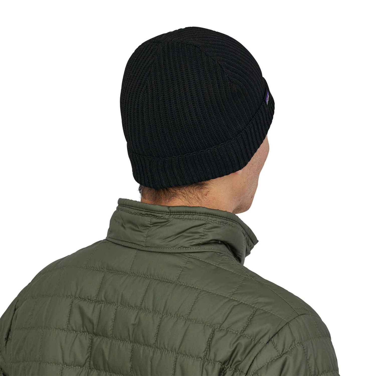 Patagonia Unisex Fishermans Rolled Beanie - Black 4 Patagonia Unisex Fishermans Rolled Beanie - Black - Image 2