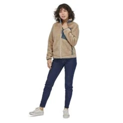 Patagonia Women's Classic Retro-X Jacket - Dark Natural With Plume Grey -Sports Clothing Sale Store WBF22 23074 DNPG MAB3