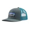 Patagonia Unisex P-6 Logo Trucker Hat - Nouveau Green -Sports Clothing Sale Store WBF23 38289 NUVG