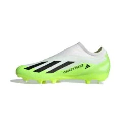 ADIDAS Unisex X Crazyfast .3 Laceless FG Soccer Cleat - Cloud White / Core Black / Lucid Lemon- Regular (D) 12 ADIDAS Unisex X Crazyfast .3 Laceless FG Soccer Cleat - Cloud White / Core Black / Lucid Lemon- Regular (D) -Sports Clothing Sale Store X CRAZYFAST.3 LL FG White HQ4515 06 standard