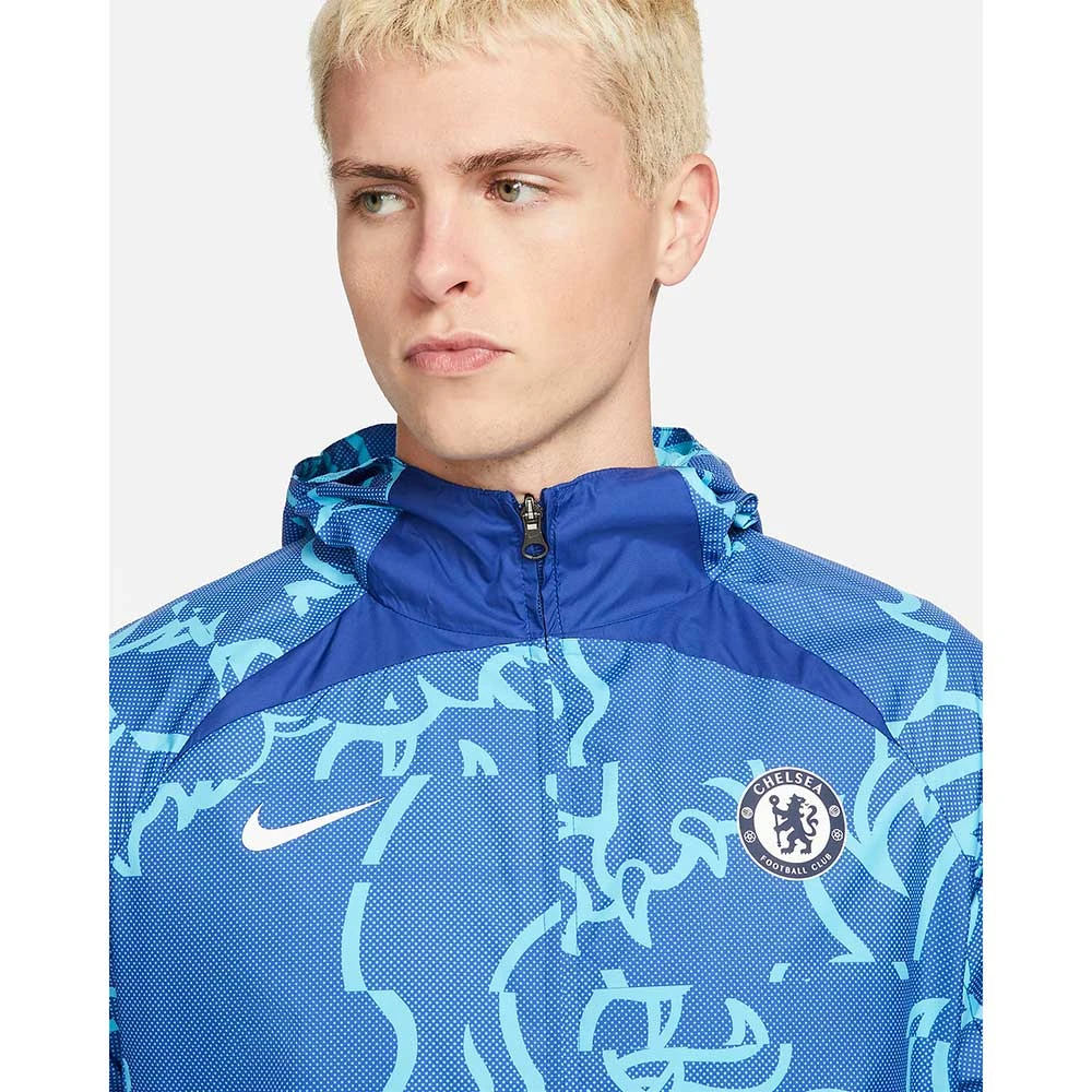 Nike Men's Chelsea AFW Soccer Jacket - Rush Blue/Chlorine Blue 7 Nike Men's Chelsea AFW Soccer Jacket - Rush Blue/Chlorine Blue - Image 5