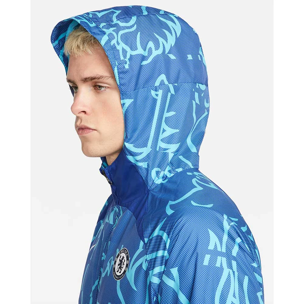 Nike Men's Chelsea AFW Soccer Jacket - Rush Blue/Chlorine Blue 4 Nike Men's Chelsea AFW Soccer Jacket - Rush Blue/Chlorine Blue - Image 2