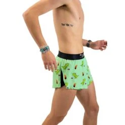 Men's Dino-Sore 2" Split Short - Dino-Sore -Sports Clothing Sale Store chicknlegs mens dino sore split running shorts right side