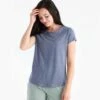 Women's Bamboo Current Tee - Heather Stonewash -Sports Clothing Sale Store current tee stonewash women 1