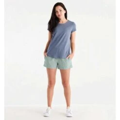 Women's Bamboo Current Tee - Heather Stonewash -Sports Clothing Sale Store current tee stonewash women 3