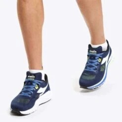 Diadora Men's Mythos Vortice 7 Running Shoe -Black Iris/White/Neon Yellow - Regular (D) -Sports Clothing Sale Store diadora 4