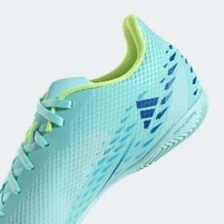 Unisex Adidas X Speedportal .4 IC Soccer Shoe - Clear Aqua/Powder Blue/Solar Yellow- Regular (D) -Sports Clothing Sale Store gw8502 d2 ecom